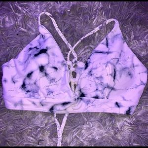 Marble bathing suit top